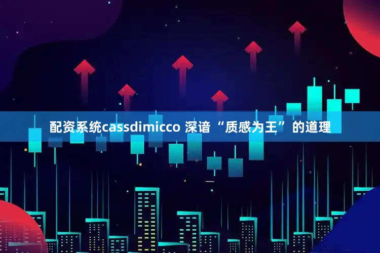 配资系统cassdimicco 深谙 “质感为王” 的道理