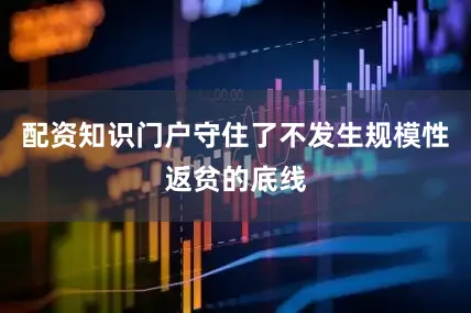 配资知识门户守住了不发生规模性返贫的底线